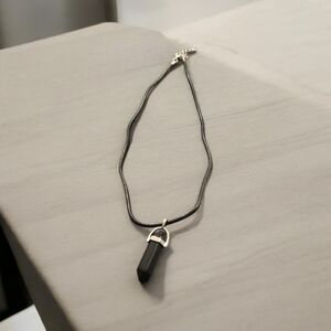 Obsidian Bullet Necklace